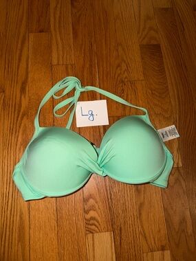 Mint Twist Halter Bikini Top